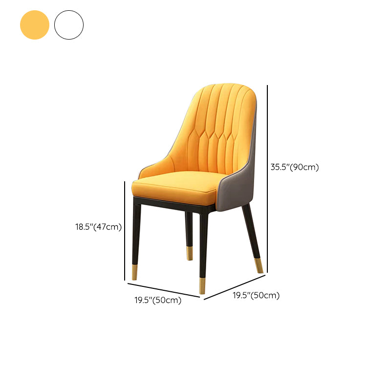 Glam Dinette Table Set with Padded Chairs 1/2/5 Pieces Glossy White Dining Set