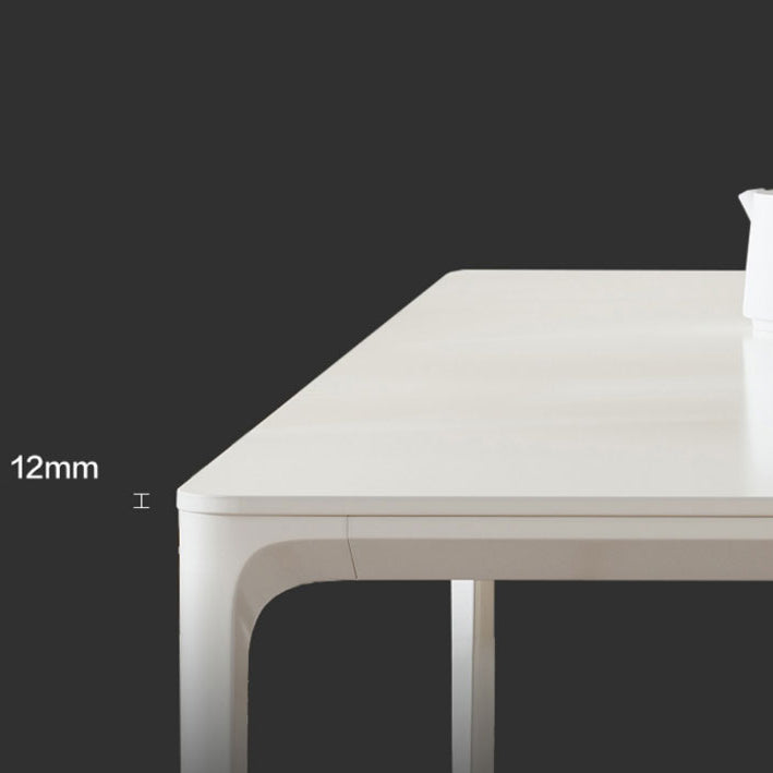 Modern White Dining Table Set 1/4/5 Pieces Dinette Set with Metal Chairs