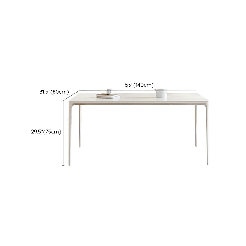 Modern White Dining Table Set 1/4/5 Pieces Dinette Set with Metal Chairs