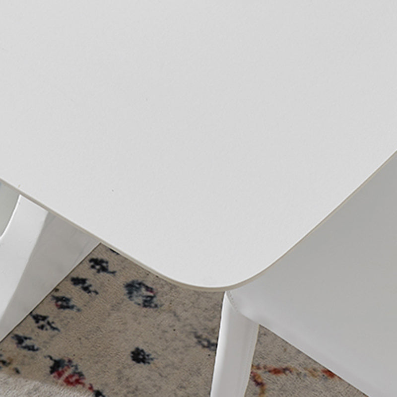 White Modern Dining Table Set 1/5/7 Pieces Dinette Set for Dining Room