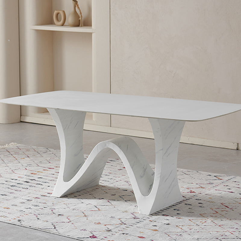 White Modern Dining Table Set 1/5/7 Pieces Dinette Set for Dining Room