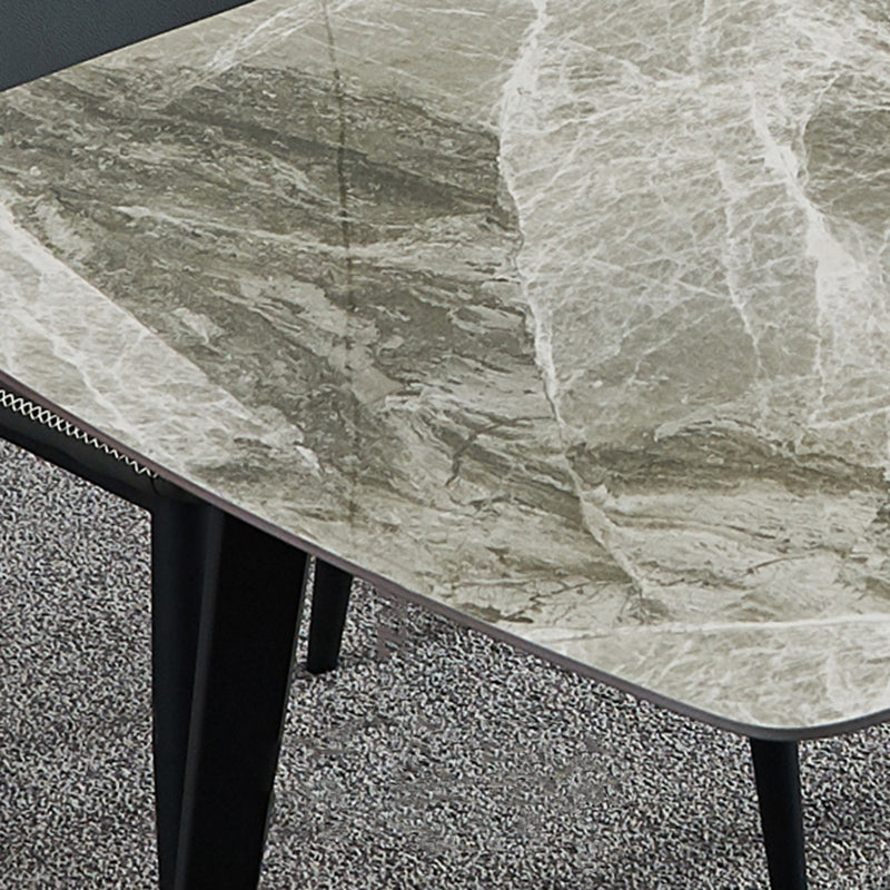 Glossy Gray Dining Table Set 1/4/5/7 Pieces Contemporary Dinette Set for Kitchen