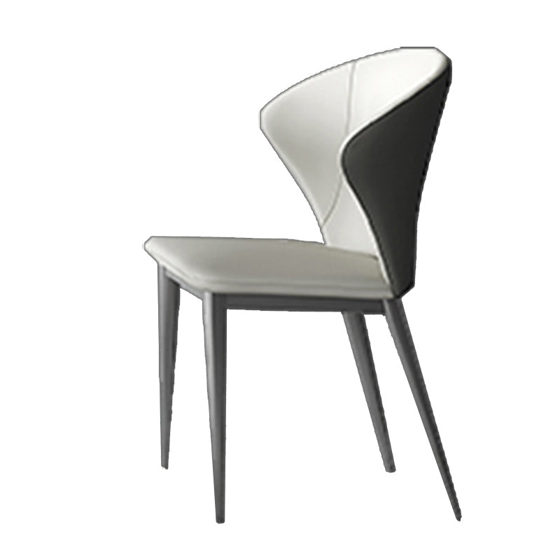 White Dining Table Set with Silver Metal Base 1/3/4/5/8 Pieces Glam Dinette Set for Home