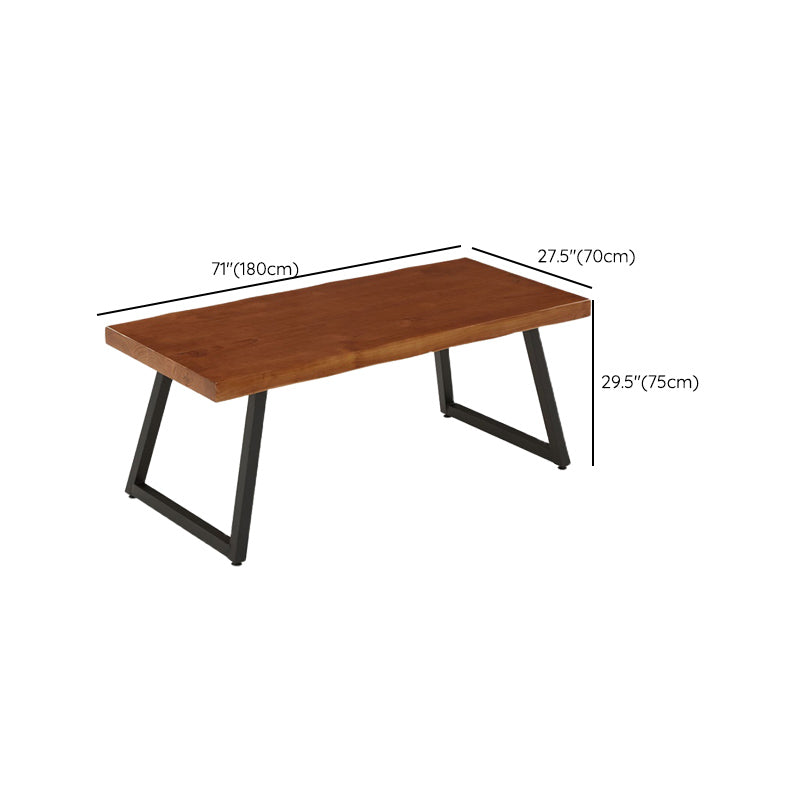 Solid Wood Industrial Dining Table Set 1/2/5/7 Pieces Brown Dinette Set for Home