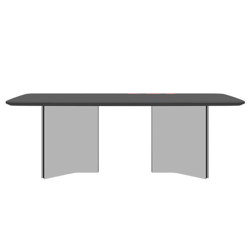 Contemporary Style 1/4/5/7 Pieces Dining Chairs Set Stone Rectangle Furniture in Black