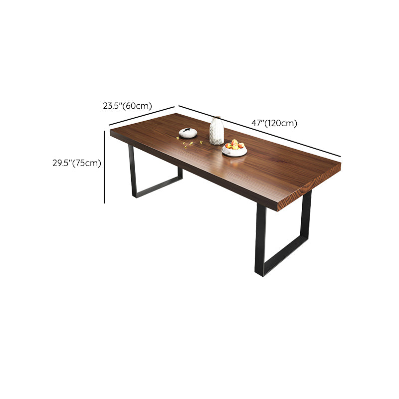 Brown Solid Wood Industrial Dining Table Set 1/2/5/7 Pcs Dinette Set for Home