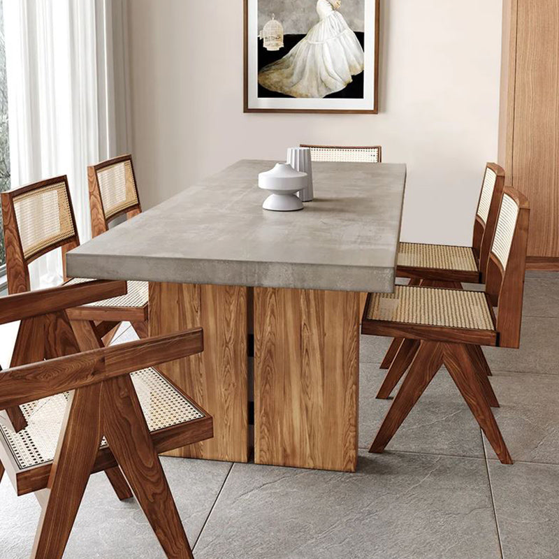 Solid Wood Industrial Dining Table Set 1/2/5/7 Pcs Dinette Set for Dining Room