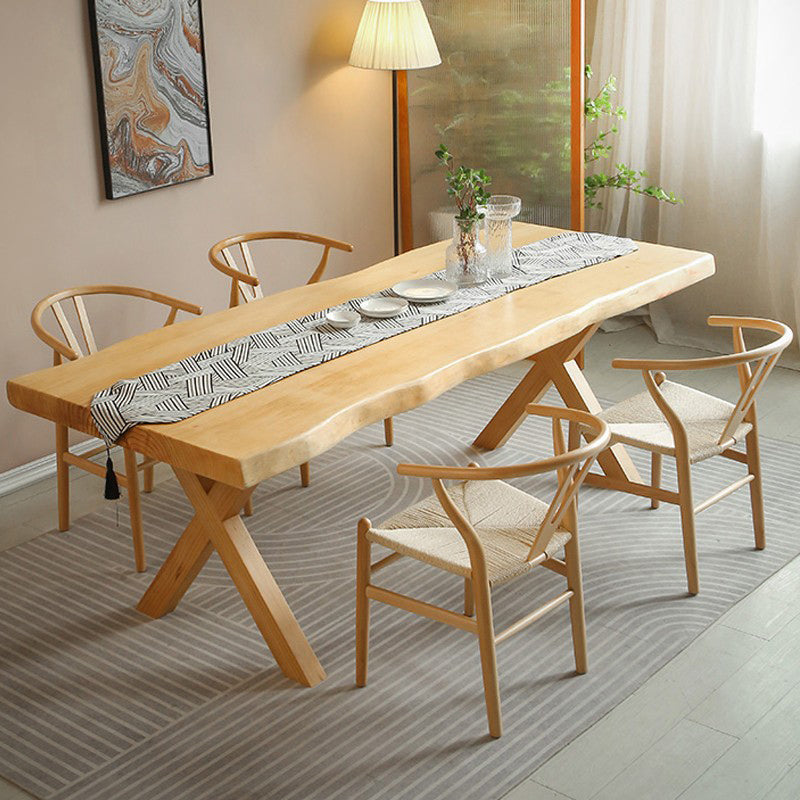 1/5 Pcs Solid Wood Dining Furniture Modern Style Dining Set for Home