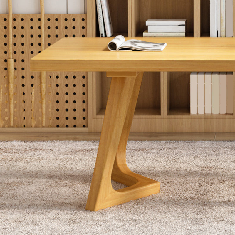 Modern Solid Wood Furniture 1/2/5/7 Pcs Standard Height Dining Room Table Set in Natural