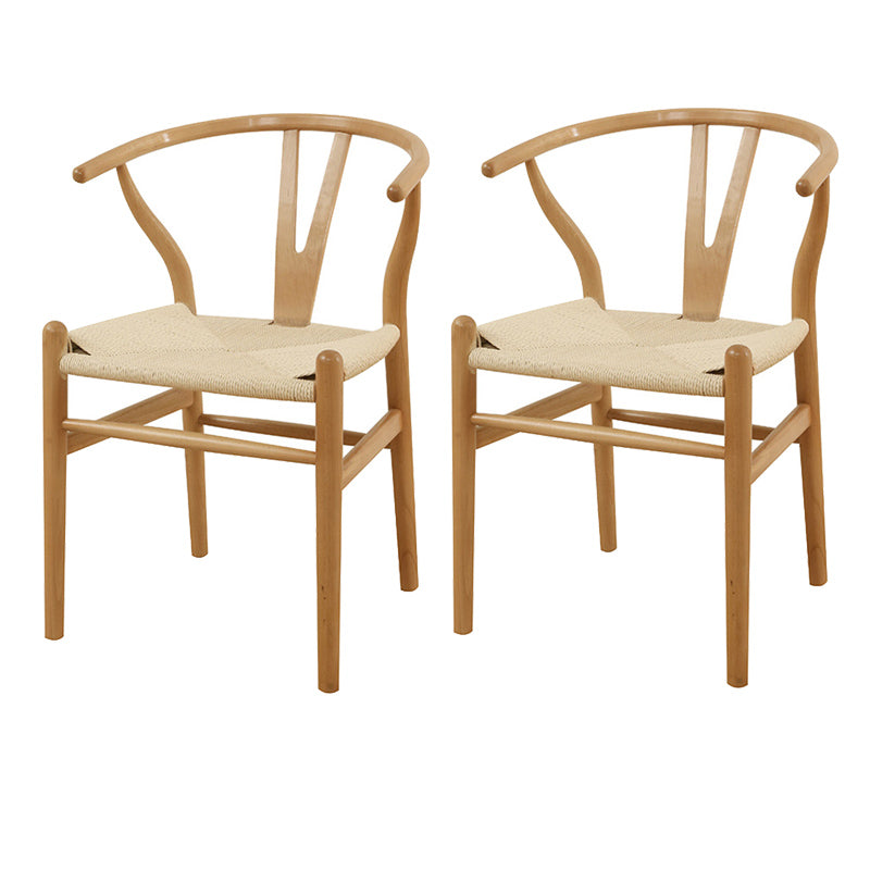 Contemporary Solid Wood Furniture 1/2/5/7 Pcs Dining Room Table Set in Natural