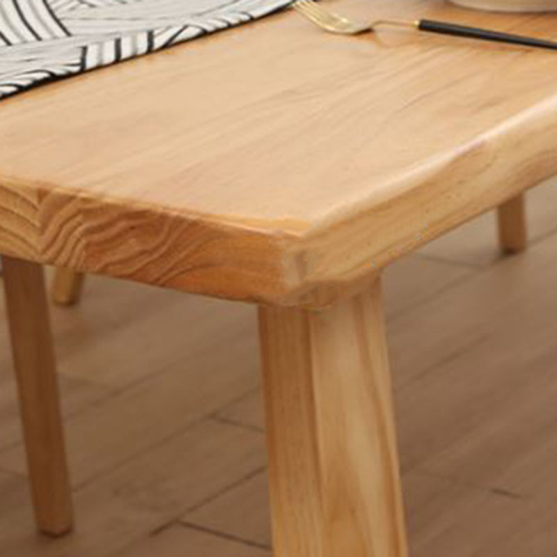 Contemporary Solid Wood Furniture 1/2/5/7 Pcs Dining Room Table Set in Natural