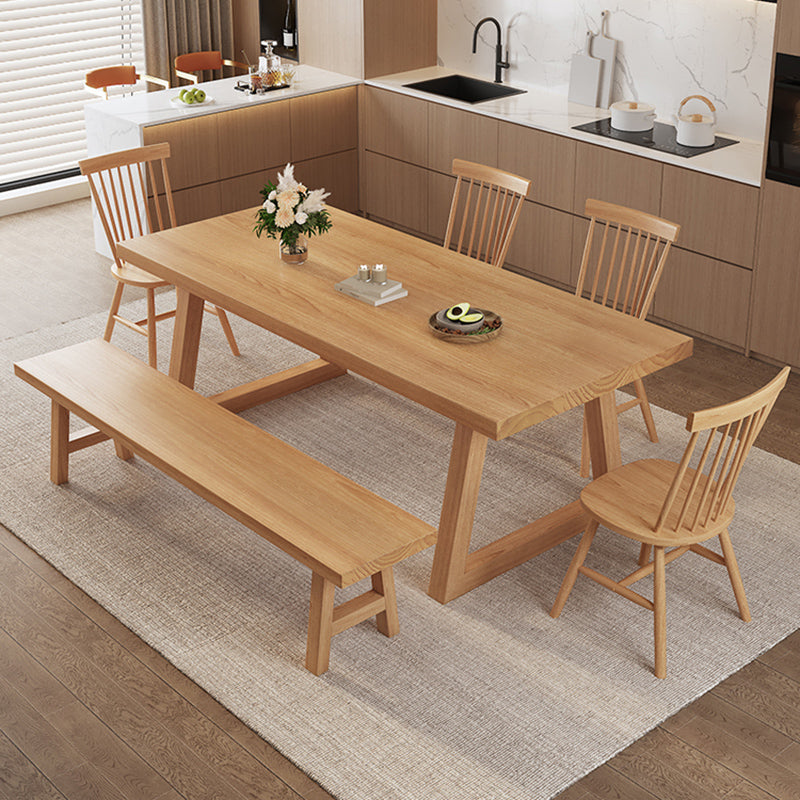 Modern Solid Wood Furniture 1/2/3/4/5/6/7 Pcs Standard Height Dining Room Table Set