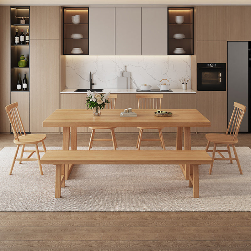 Modern Solid Wood Furniture 1/2/3/4/5/6/7 Pcs Standard Height Dining Room Table Set