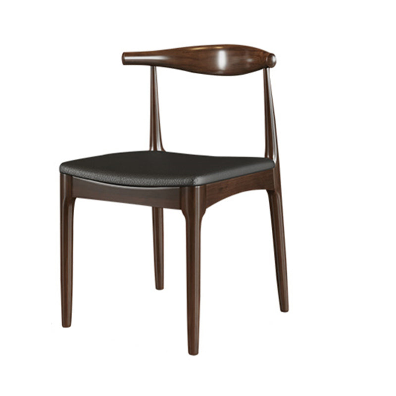 Brown Solid Wood Furniture with Cow Horn Chairs 1/5/7 Pcs Modern Dinette Set