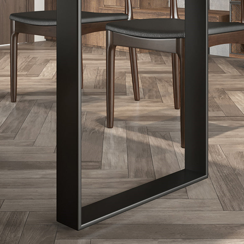 Brown Solid Wood Furniture with Cow Horn Chairs 1/5/7 Pcs Modern Dinette Set