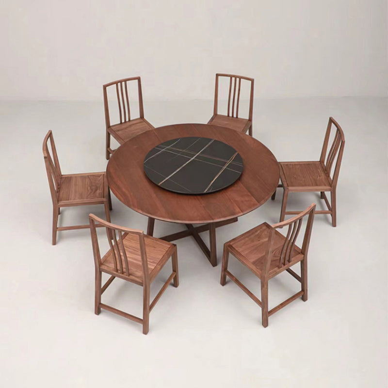 Pine Wood Modern Dining Set with Wooden Chairs 1/2/5 Pcs Dinette Set for Home