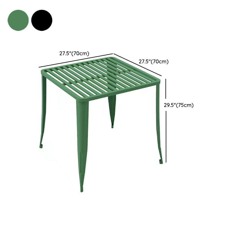 Modern Matte Finish Dining Table Set 1/5/7 Pcs Metal Dining Set