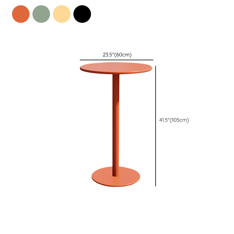 Contemporary Round Bar Table Set 1/3/4 Pcs Metal Bar Height Set