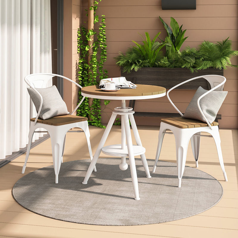 Modern Style 1/2/3/5 Pieces Metal Dining Set Reclaimed Wood Table Set