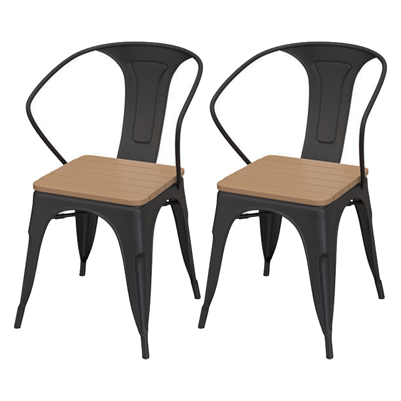 Modern Style 1/2/3/5 Pieces Metal Dining Set Reclaimed Wood Table Set