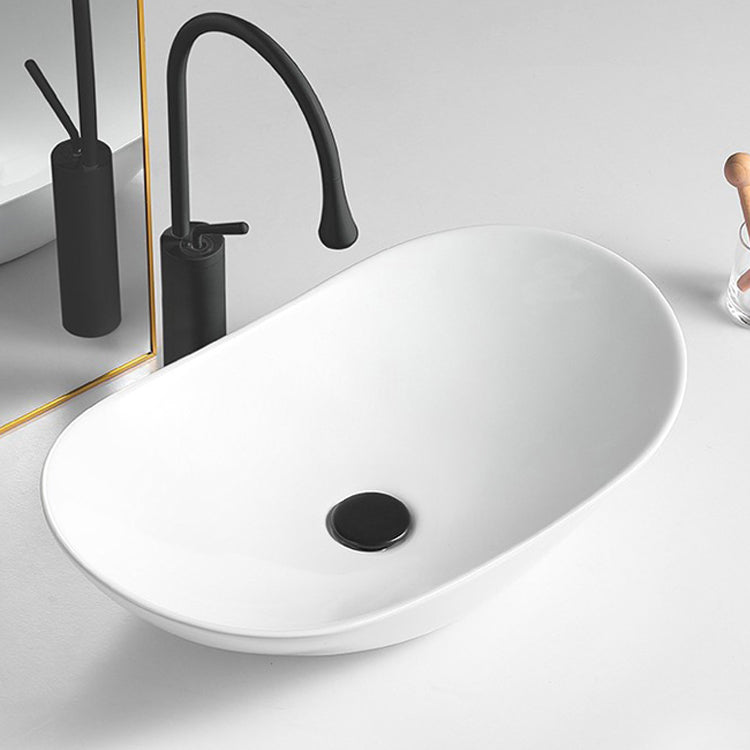 White Trough Bathroom Sink Modern Porcelain Trough Bathroom Sink