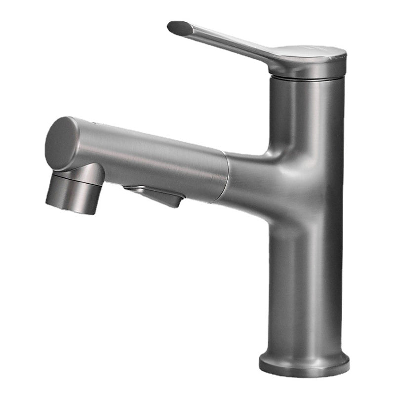 Modern Sink Faucet Solid Color Brass Centerset Lavatory Faucet for Bathroom