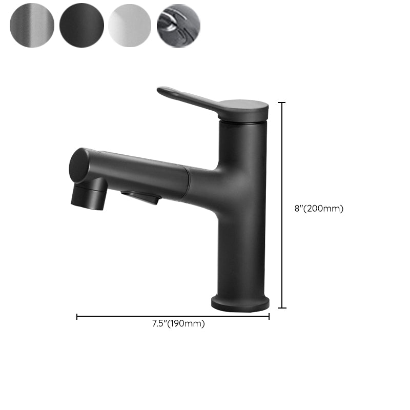 Modern Sink Faucet Solid Color Brass Centerset Lavatory Faucet for Bathroom