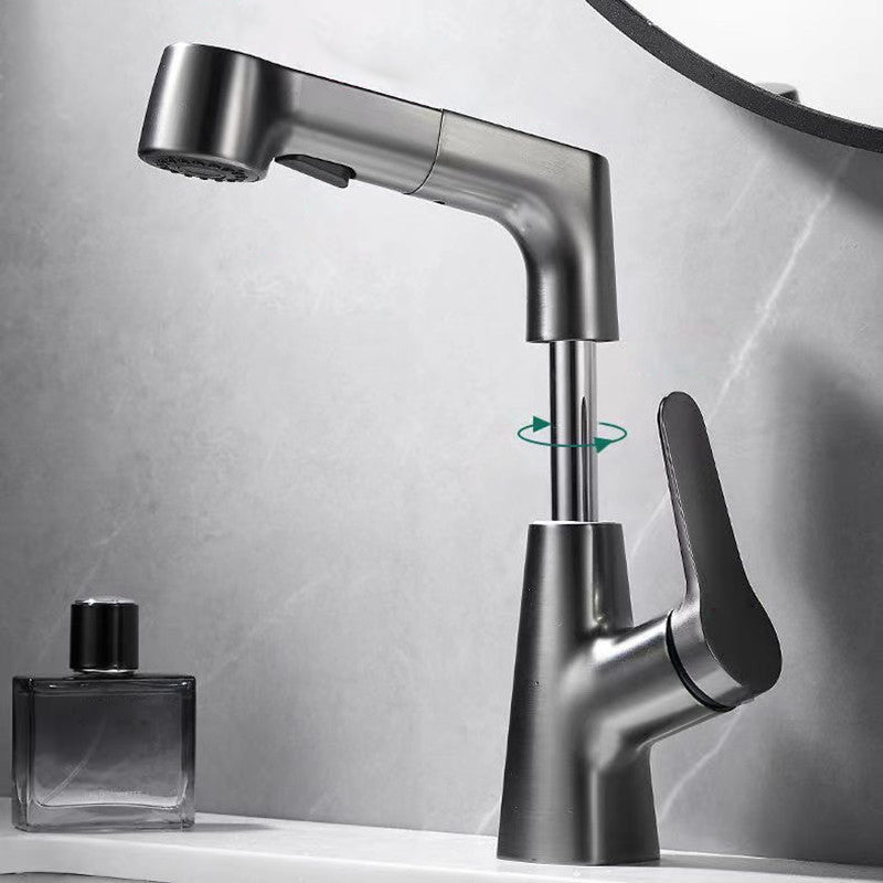 Modern Widespread Bathroom Faucet Copper Basin Lavatory Faucet