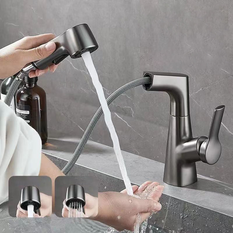 Modern Widespread Bathroom Faucet Copper Basin Lavatory Faucet