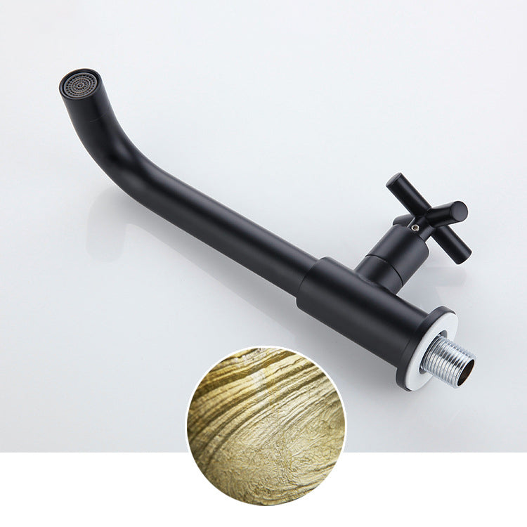 Wall Mounted Faucet Single Cross Handle Sink Faucet for Bathroom