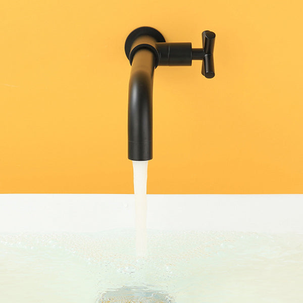 Wall Mounted Faucet Single Cross Handle Sink Faucet for Bathroom
