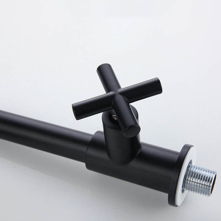 Wall Mounted Faucet Single Cross Handle Sink Faucet for Bathroom