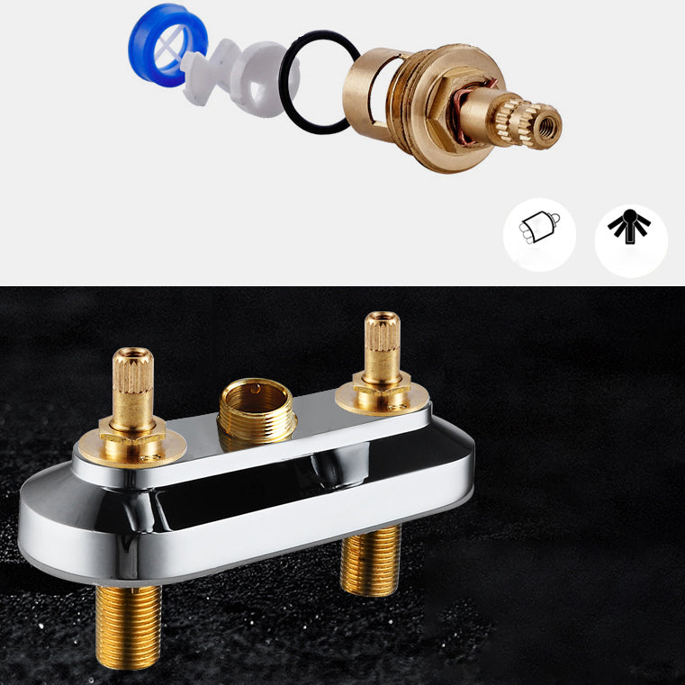 Contemporary Knob Handle Faucet Swivel Spout Bathroom Faucet