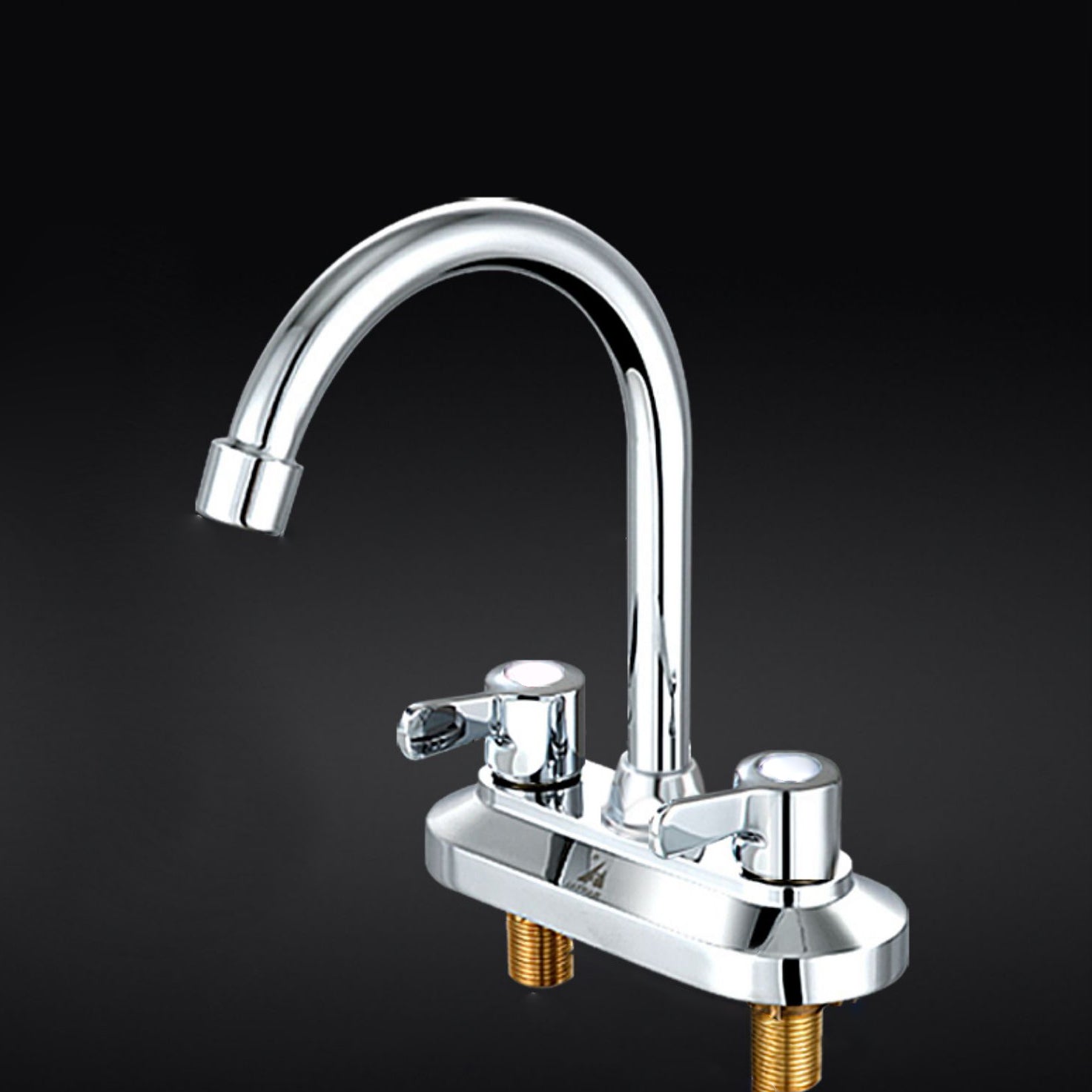 Contemporary Knob Handle Faucet Swivel Spout Bathroom Faucet