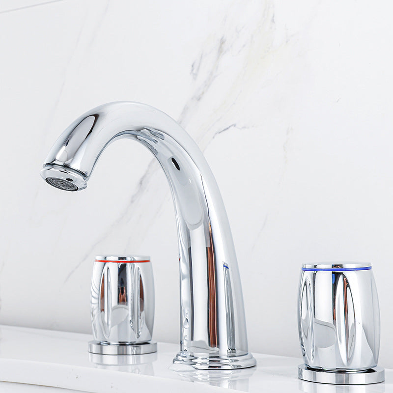 Widespread Bathroom Sink Faucet Double Handle Faucet with 3 Holes