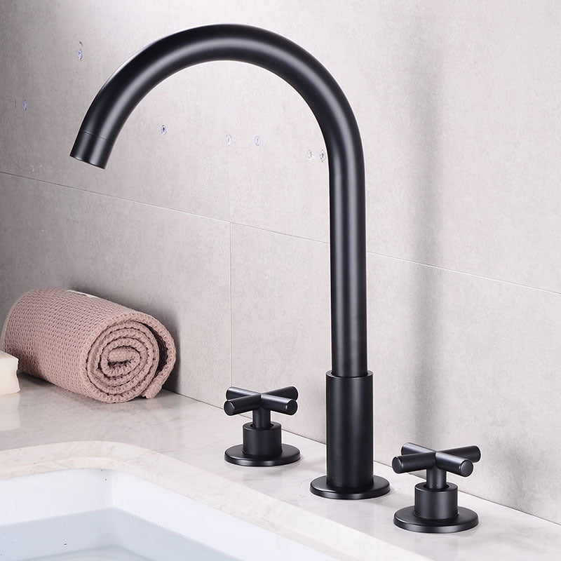 Widespread Bathroom Sink Faucet Double Handle Faucet with 3 Holes