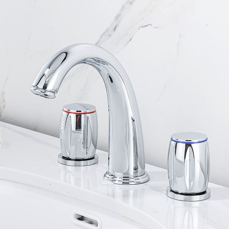 Widespread Bathroom Sink Faucet Double Handle Faucet with 3 Holes