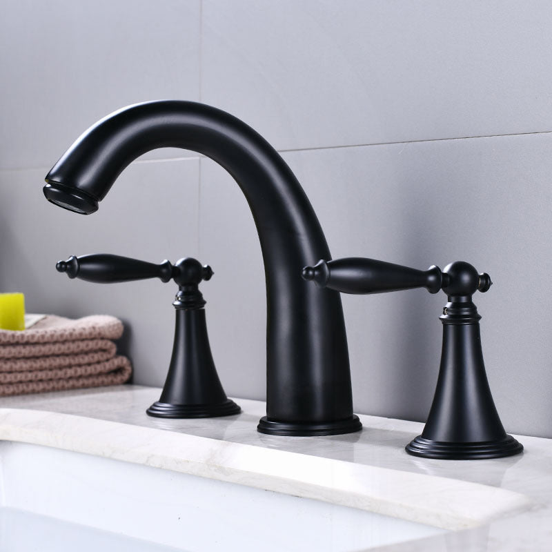 Widespread Bathroom Sink Faucet Double Handle Faucet with 3 Holes