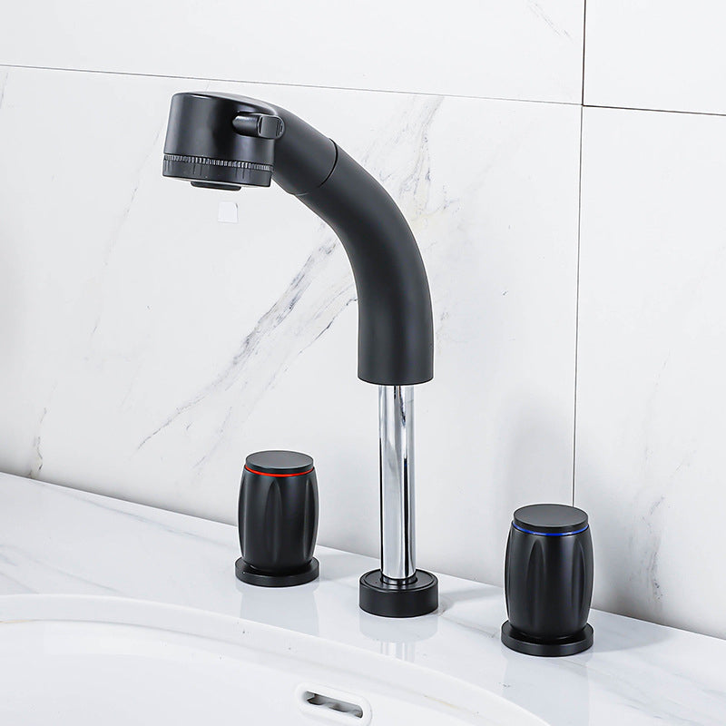 Widespread Bathroom Sink Faucet Double Handle Faucet with 3 Holes