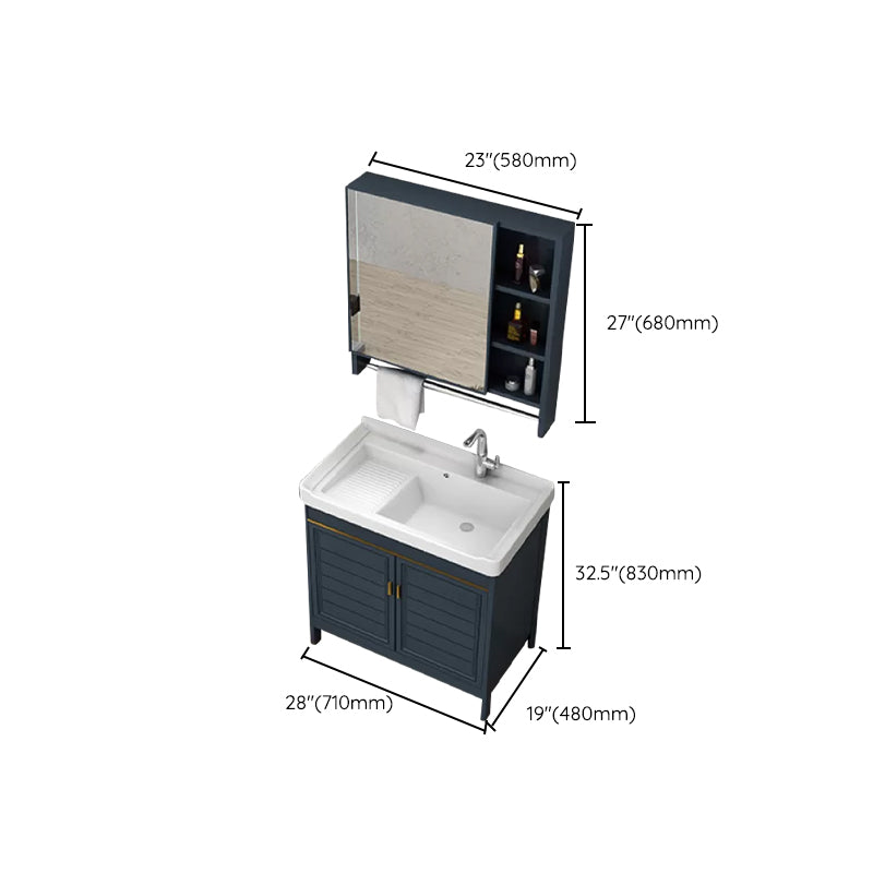 Modern Bathroom Vanity Freestanding 2 Doors Bathroom Vanity Set with Sink