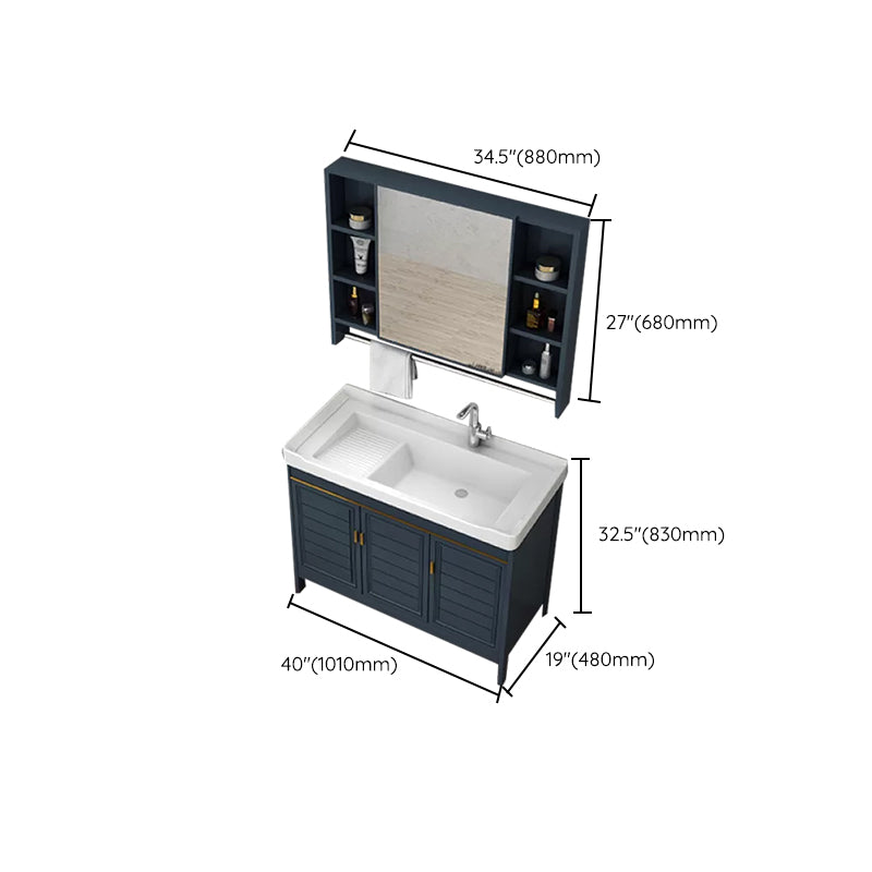 Modern Bathroom Vanity Freestanding 2 Doors Bathroom Vanity Set with Sink