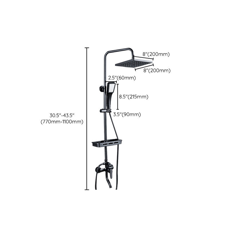 Black Shower Set Full Constant Temperature Copper Bathroom Lift Bath Booster Shower Head