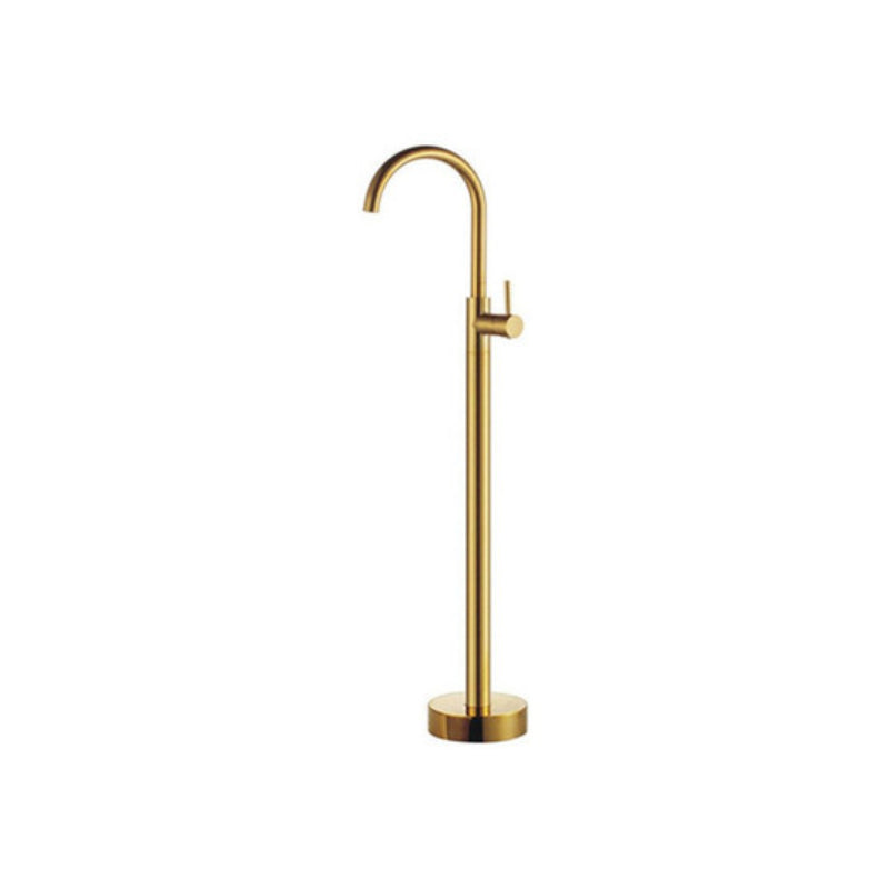 Floor Mounted Metal Freestanding Tub Filler 1 Handle Freestanding Bathtub Faucet