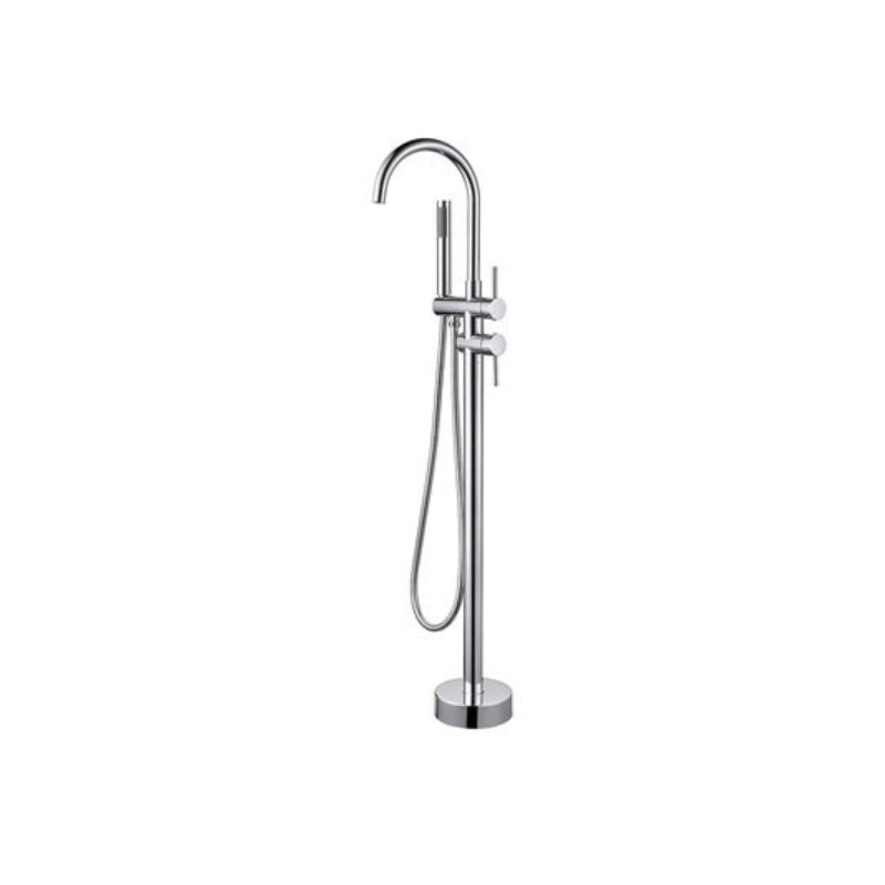Floor Mounted Metal Freestanding Tub Filler 1 Handle Freestanding Bathtub Faucet