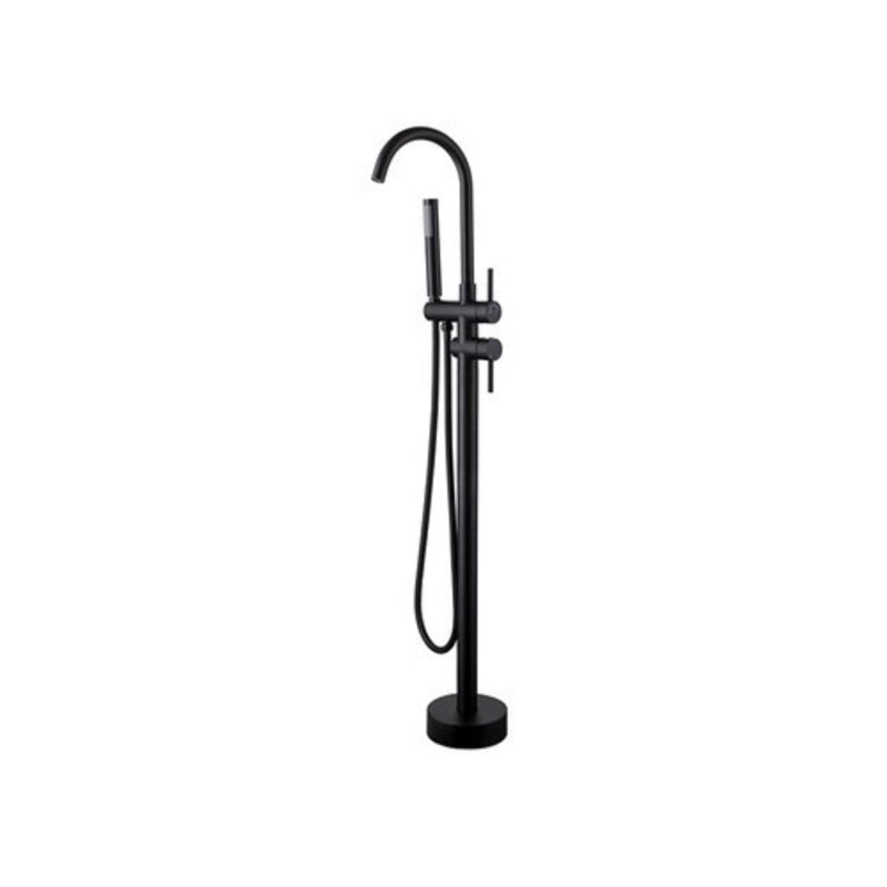 Floor Mounted Metal Freestanding Tub Filler 1 Handle Freestanding Bathtub Faucet