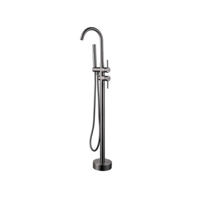Floor Mounted Metal Freestanding Tub Filler 1 Handle Freestanding Bathtub Faucet