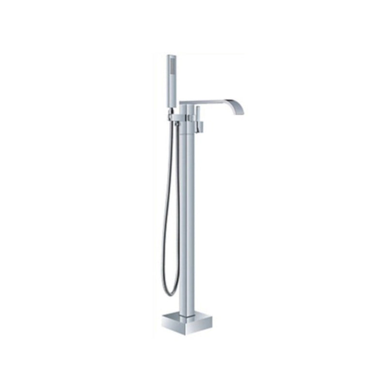 Floor Mounted Metal Freestanding Tub Filler 1 Handle Freestanding Bathtub Faucet
