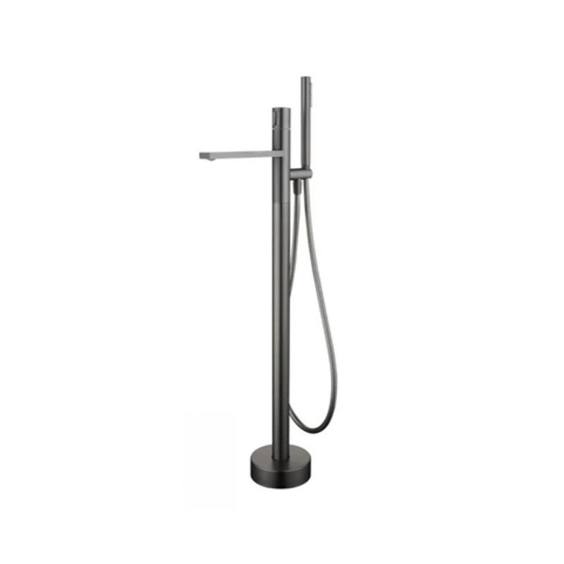 Floor Mounted Metal Freestanding Tub Filler High Arc Freestanding Bathtub Faucet