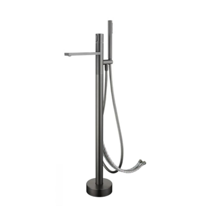Floor Mounted Metal Freestanding Tub Filler High Arc Freestanding Bathtub Faucet