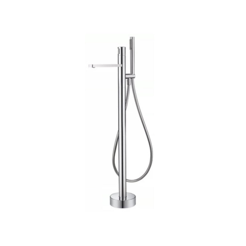 Floor Mounted Metal Freestanding Tub Filler High Arc Freestanding Bathtub Faucet